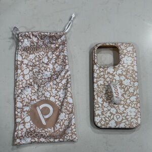 Loopy Case Beige Floral. iPhone 15 Pro